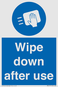 Wipe down after use
